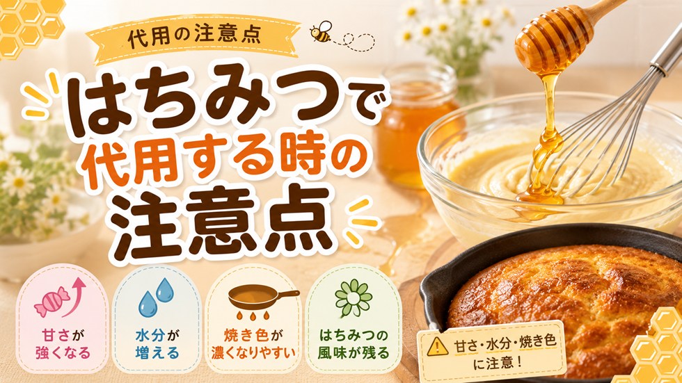 はちみつで代用する時の注意点