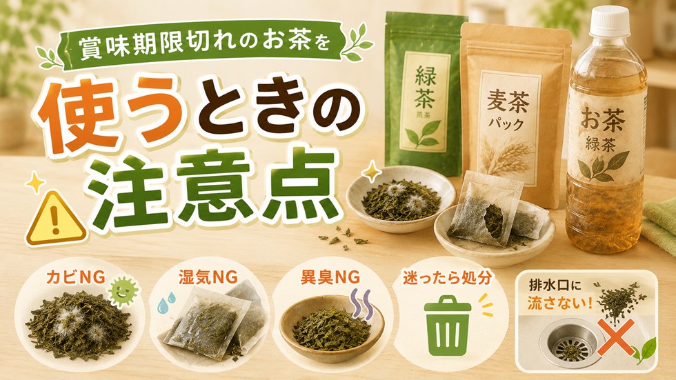 賞味期限切れのお茶を使うときの注意点