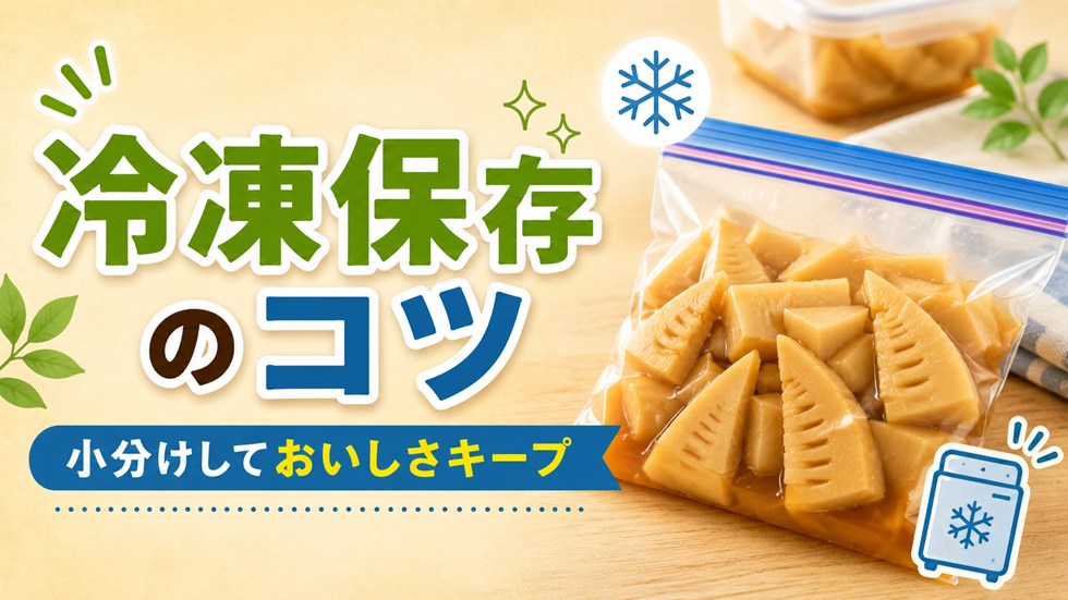 たけのこの煮物は冷凍できる?