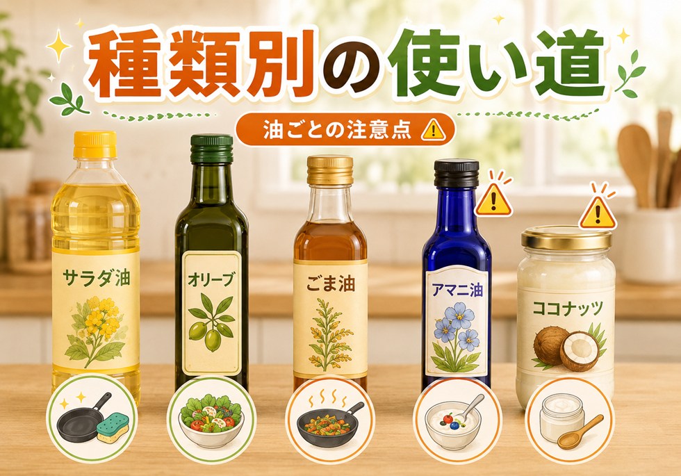 種類別｜賞味期限切れ食用油の使い道と注意点