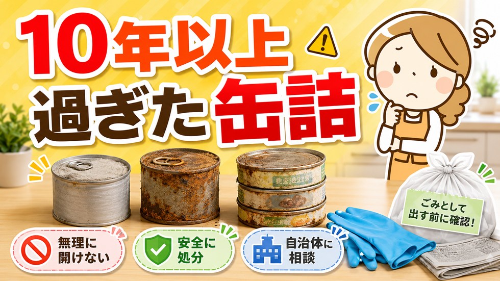 10年以上過ぎた賞味期限切れの缶詰の処分方法
