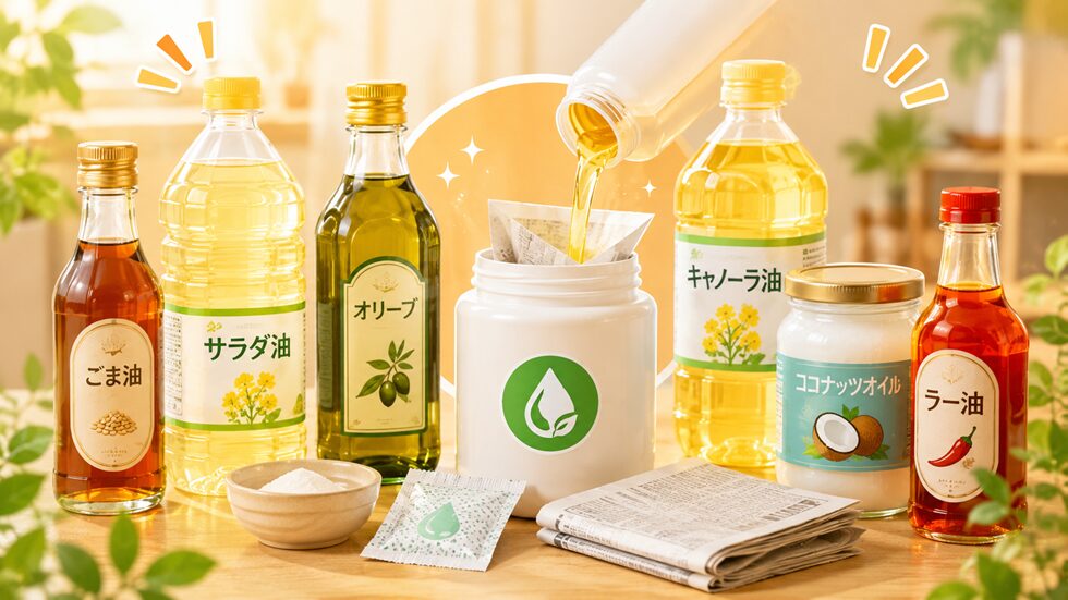 種類別|賞味期限切れ油(オイル)の捨て方のコツ