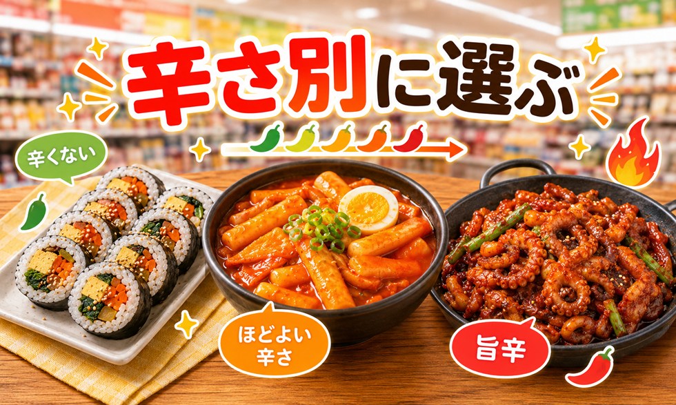 辛さ別に選ぶコンビニ韓国グルメ