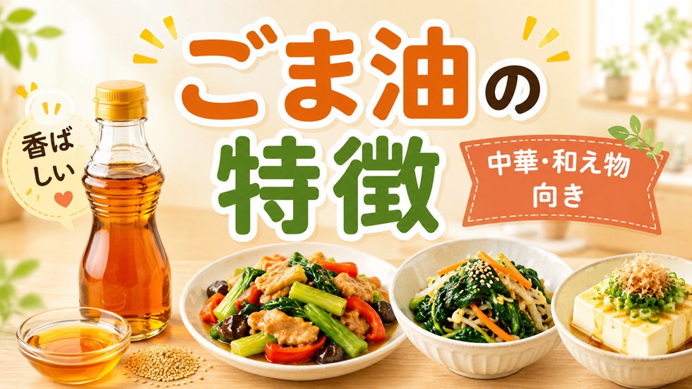 ごま油とは?特徴と得意な料理
