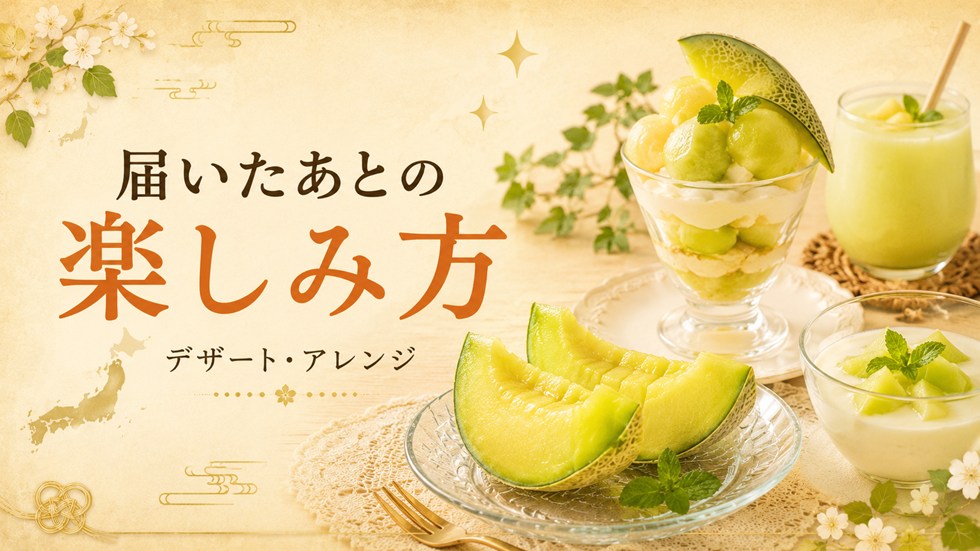 届いたあとの楽しみ方(メロン)