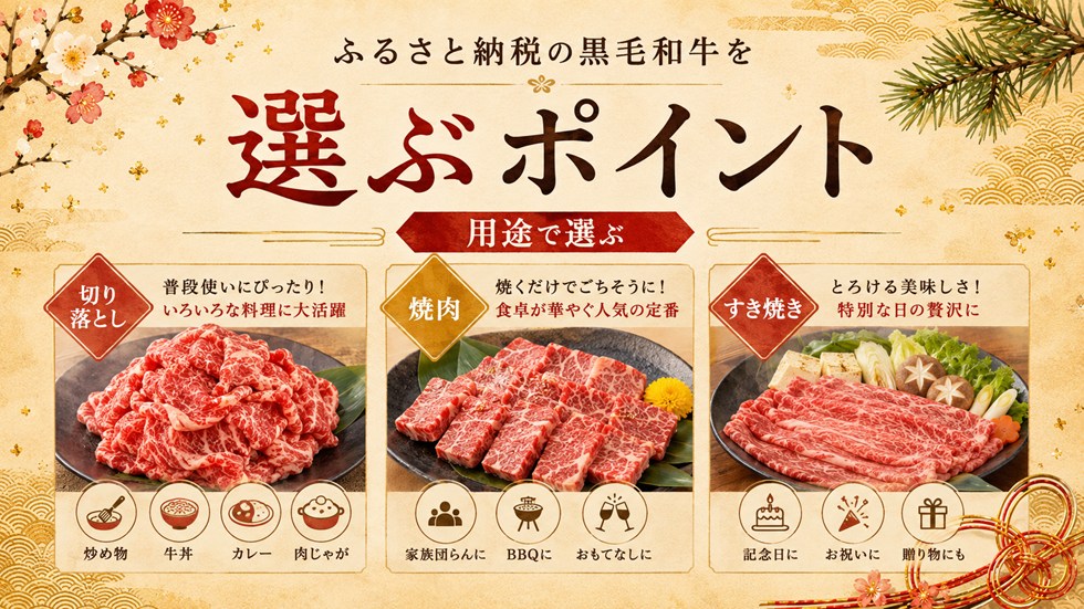 ふるさと納税の黒毛和牛を選ぶポイント