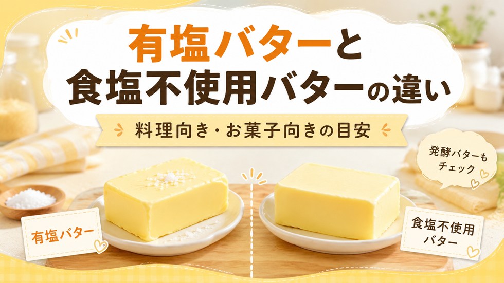 有塩バターと食塩不使用バターの違い