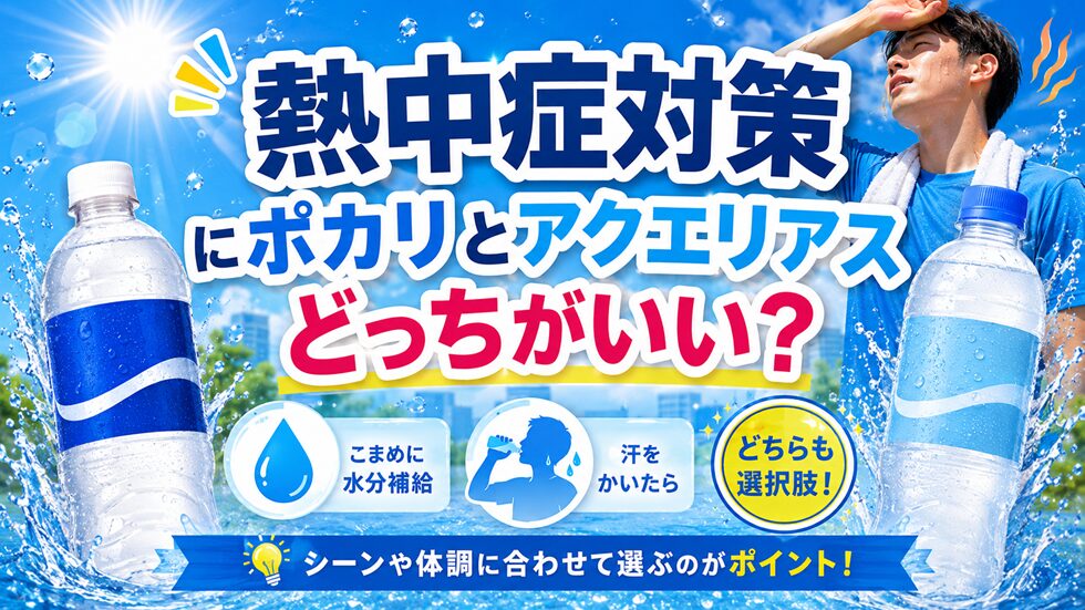 熱中症対策にポカリとアクエリアスどっちがいい?