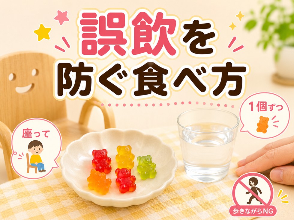 窒息・誤飲を防ぐ食べ方