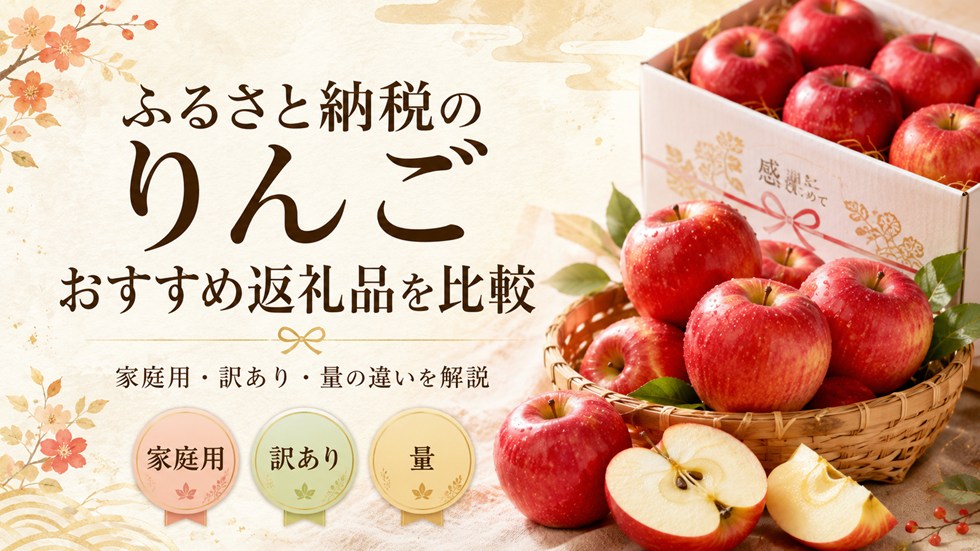 ふるさと納税のりんごおすすめ返礼品を比較！家庭用・訳あり・量の違いを解説