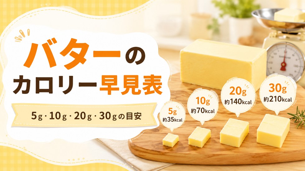 バターのカロリー早見表