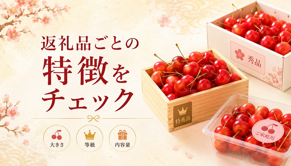 返礼品ごとの特徴をチェック