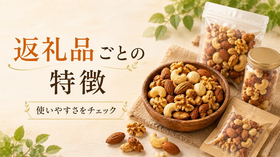 返礼品ごとの特徴をチェック