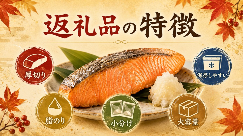 返礼品ごとの特徴をチェック