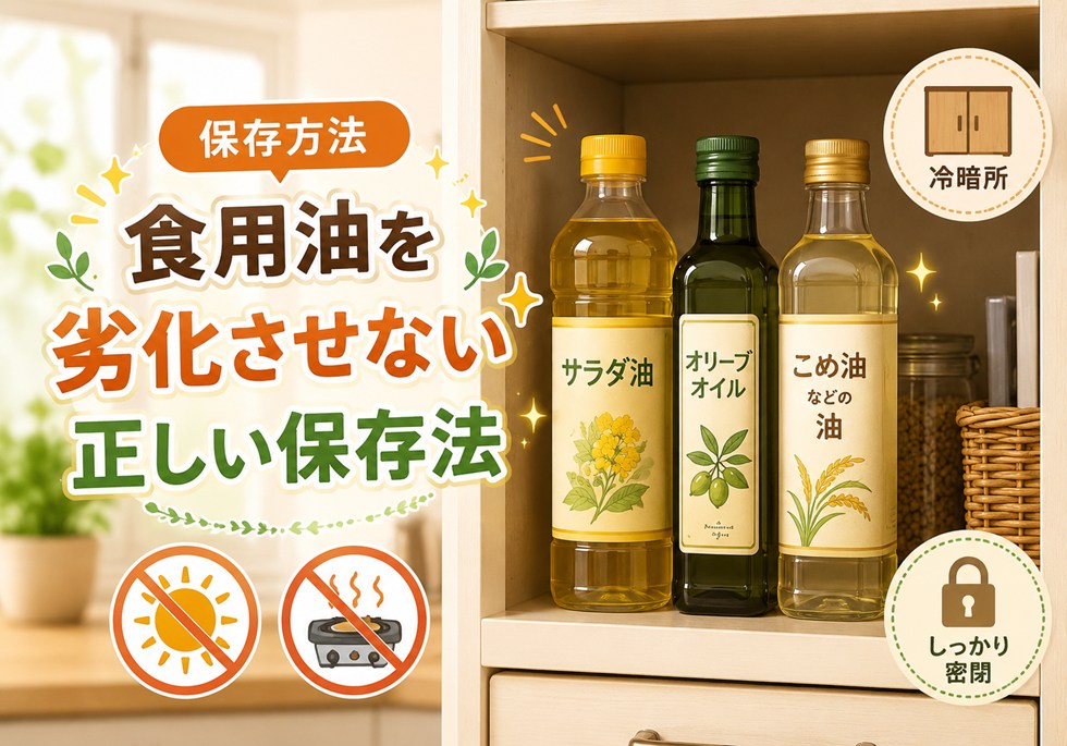 食用油を劣化させにくい保存方法