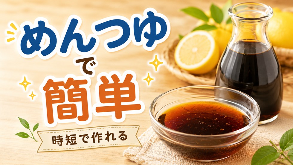 めんつゆで簡単に作る方法