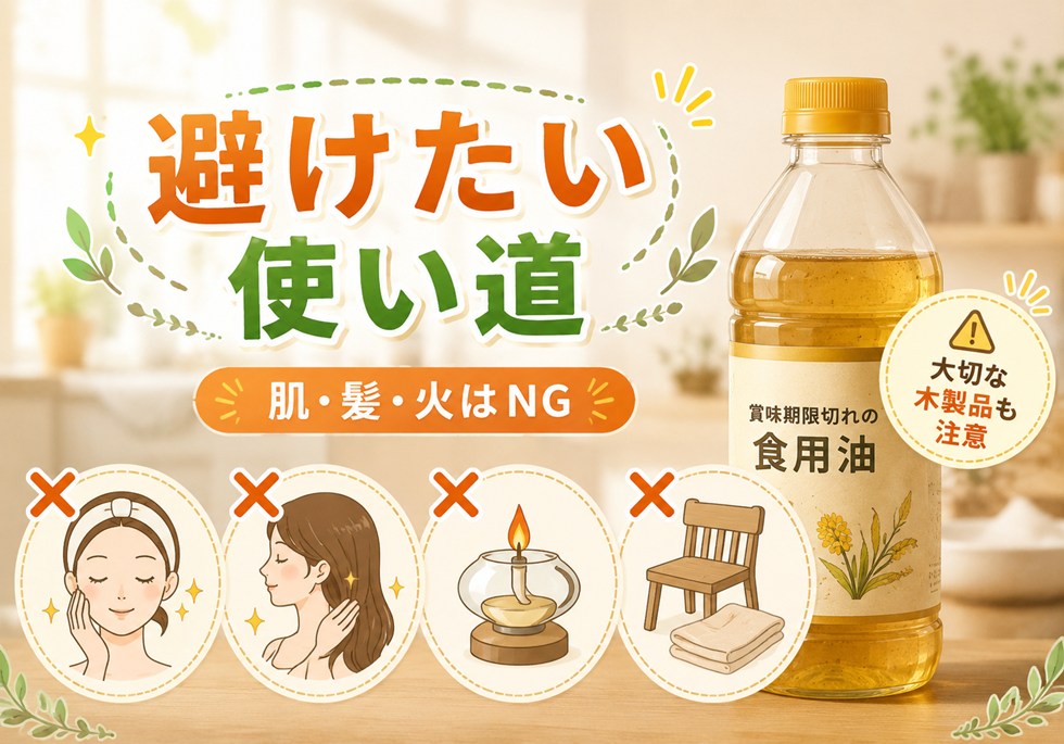 賞味期限切れ油で避けたい使い道
