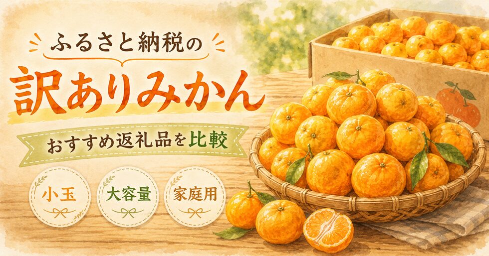 ふるさと納税の訳ありみかんおすすめ返礼品を比較！小玉・大容量・家庭用の違いを解説
