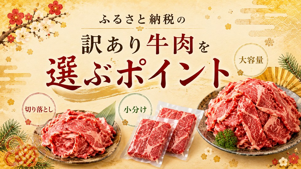 ふるさと納税の訳あり牛肉を選ぶポイント