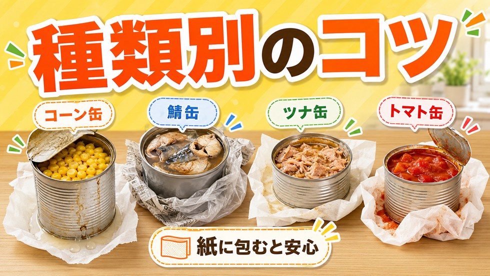 種類別｜賞味期限切れ缶詰の捨て方のコツ