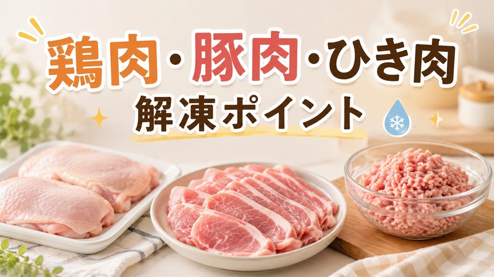 鶏肉・豚肉・ひき肉の解凍ポイント
