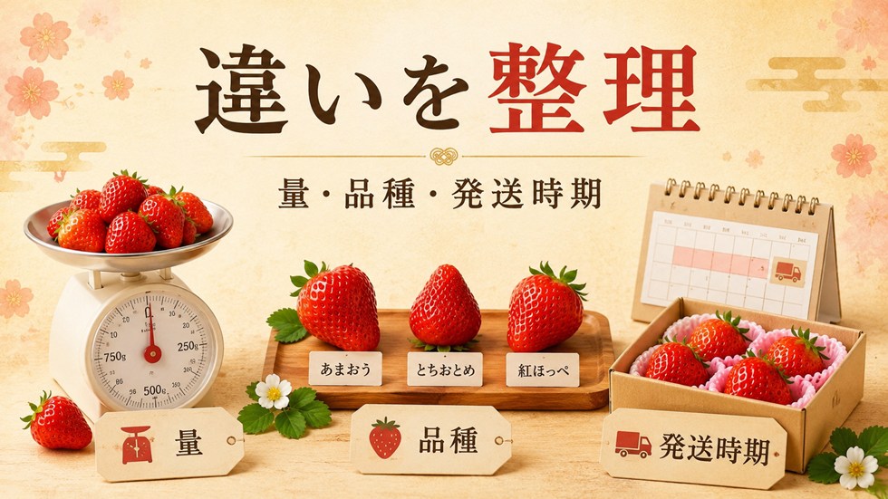 量・品種・発送時期の違いを分かりやすく整理