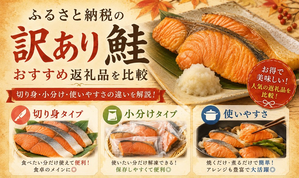 ふるさと納税の訳あり鮭おすすめ返礼品を比較！切り身・小分け・使いやすさの違いを解説