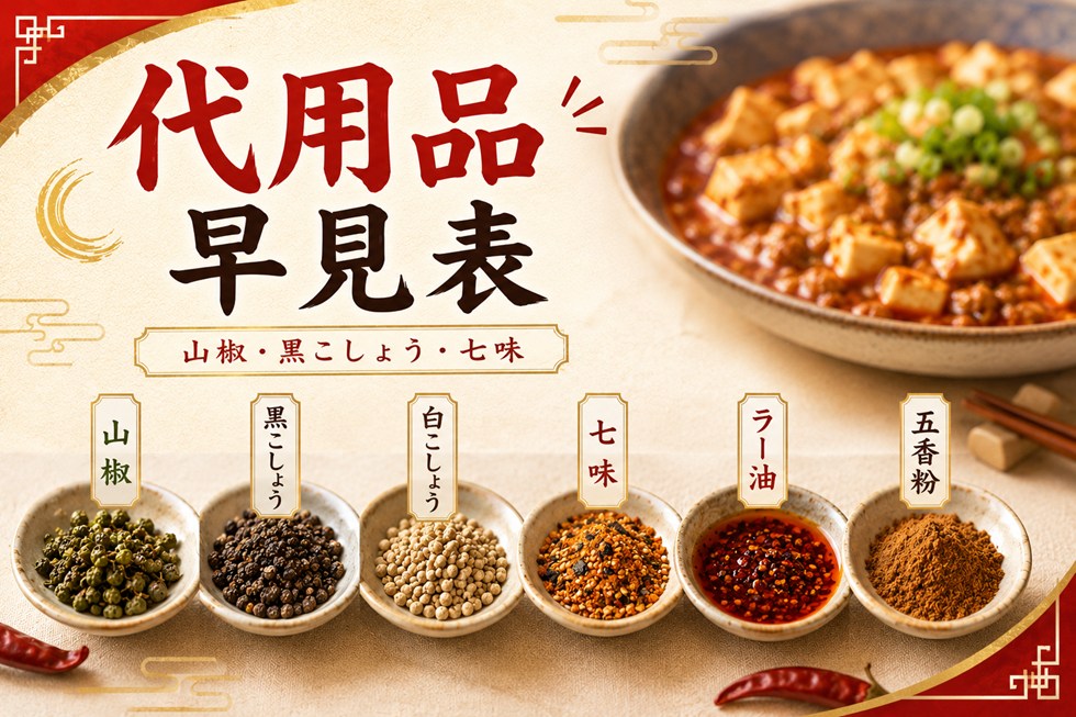 花椒の代用品早見表