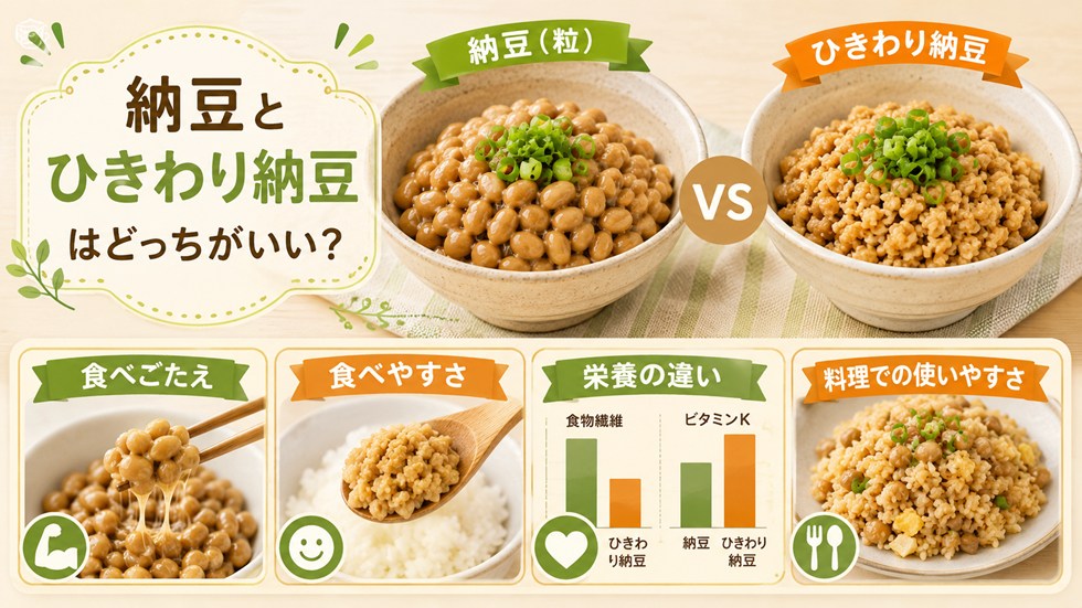 納豆とひきわり納豆はどっちがいい?