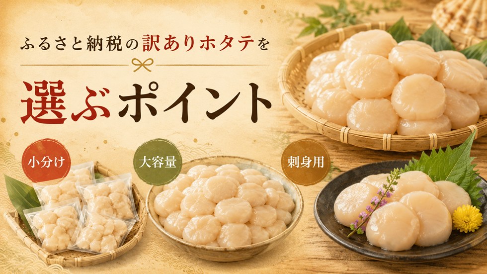 ふるさと納税の訳ありホタテを選ぶポイント