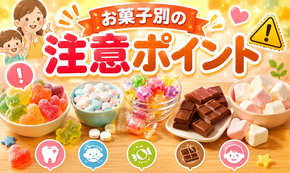 お菓子別の注意ポイント