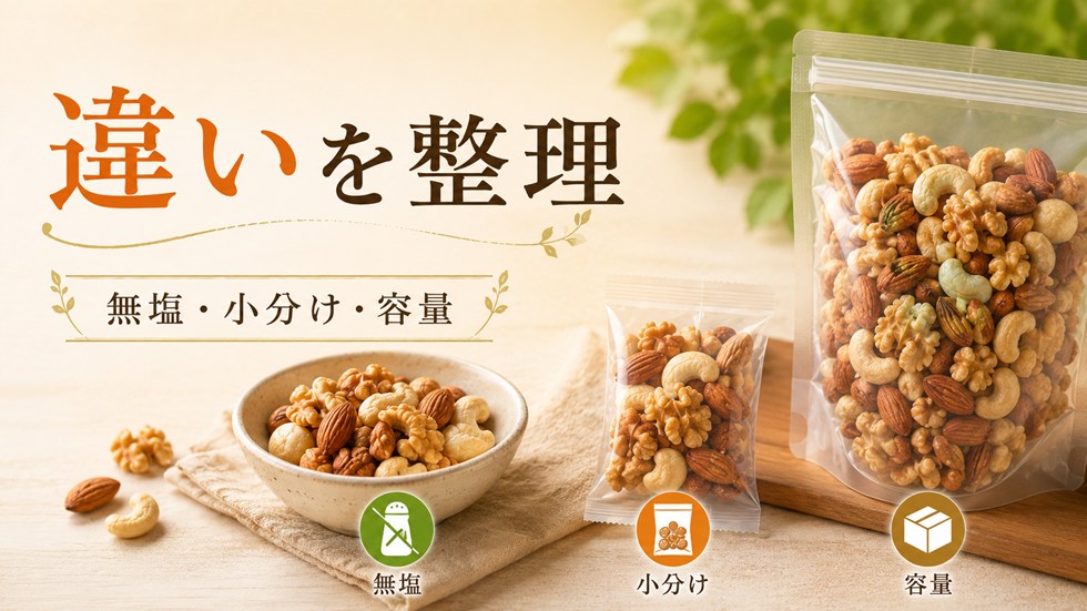 無塩・小分け・容量の違いを分かりやすく整理
