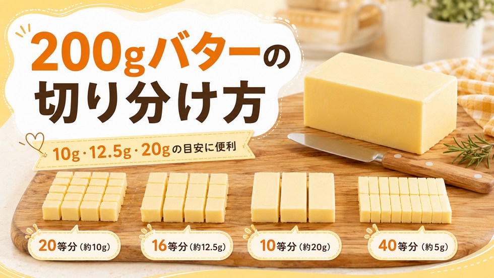 200gバターの切り分け方