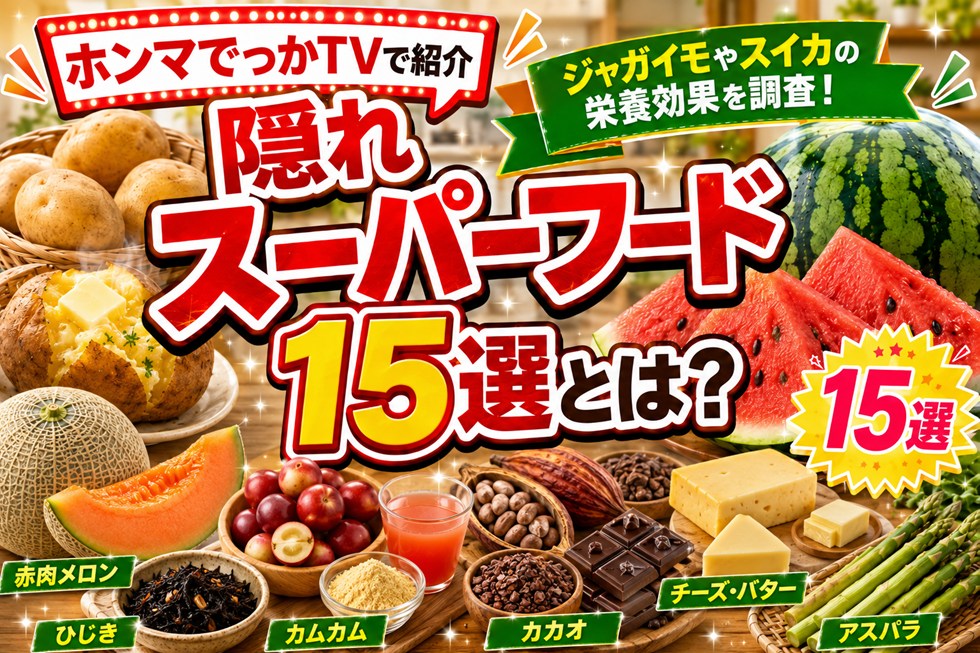 ホンマでっかTVの隠れスーパーフード15選！ジャガイモの食物繊維やスイカのリコピンを調査