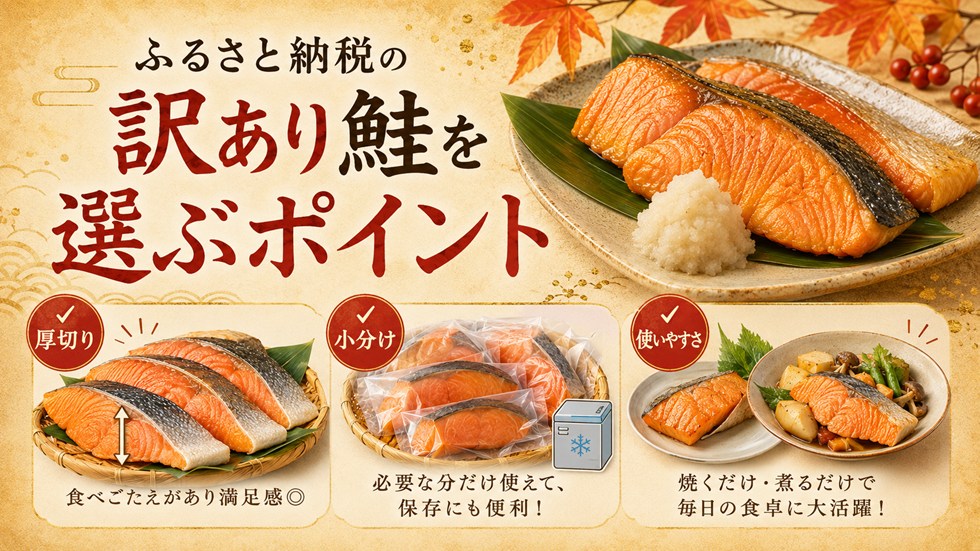 ふるさと納税の訳あり鮭を選ぶポイント