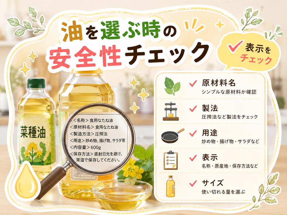 油を選ぶ時の安全性チェック