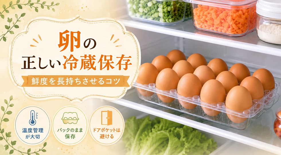 卵を冷蔵保存するときの注意点