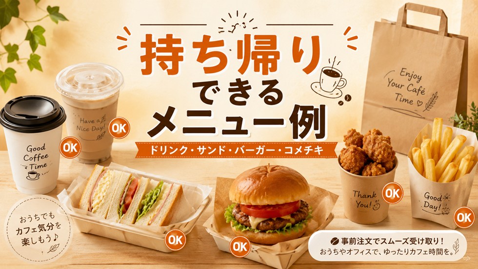 持ち帰りできるメニュー例