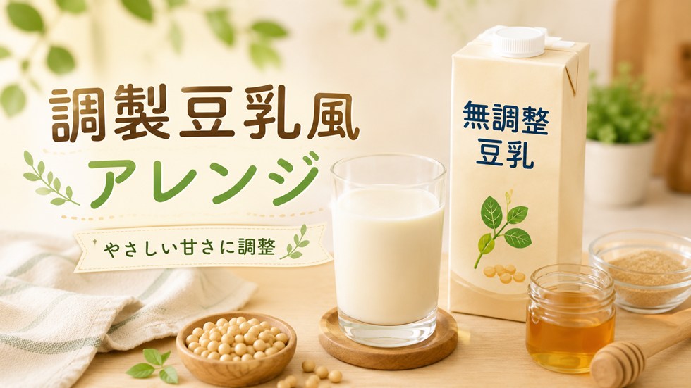 無調整豆乳を調製豆乳のような味にする方法