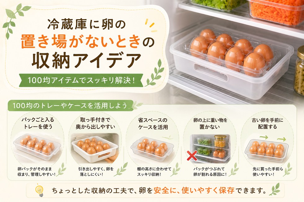 冷蔵庫に卵の置き場がないときの収納アイデア