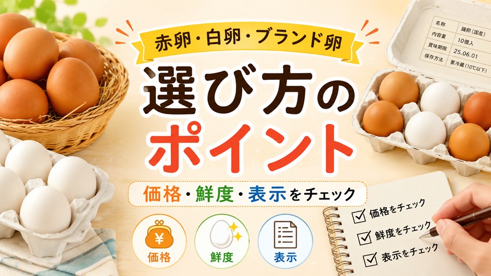 赤玉・白玉・ブランド卵はどう選ぶ？