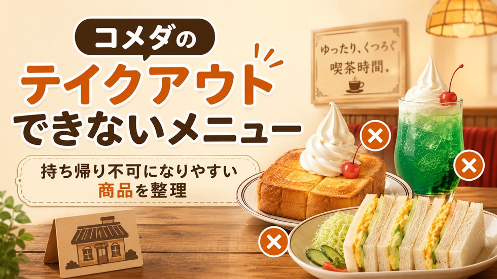 コメダのテイクアウトできないメニュー