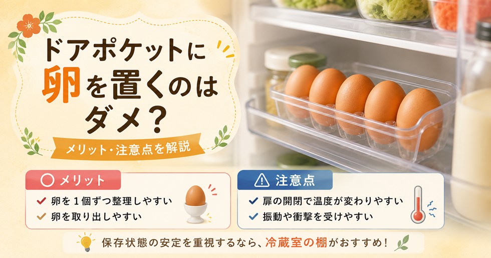 ドアポケットに卵を置くのはダメ?