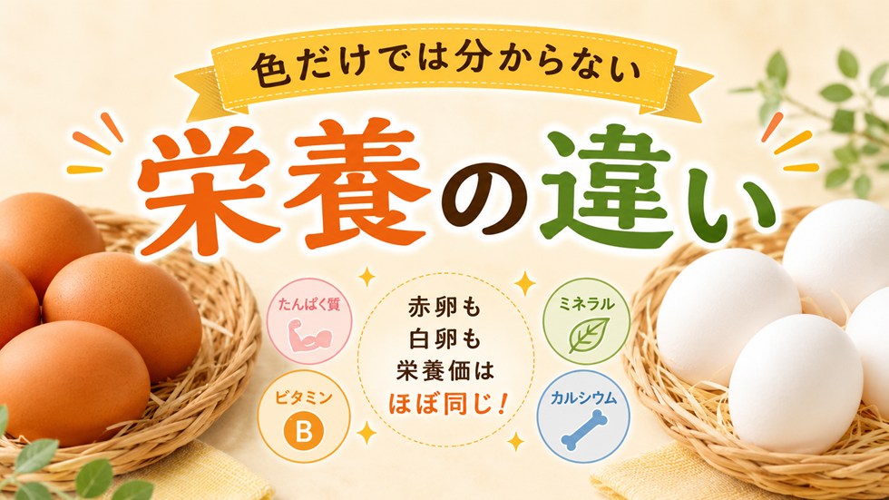 赤卵と白卵の栄養に違いはある？