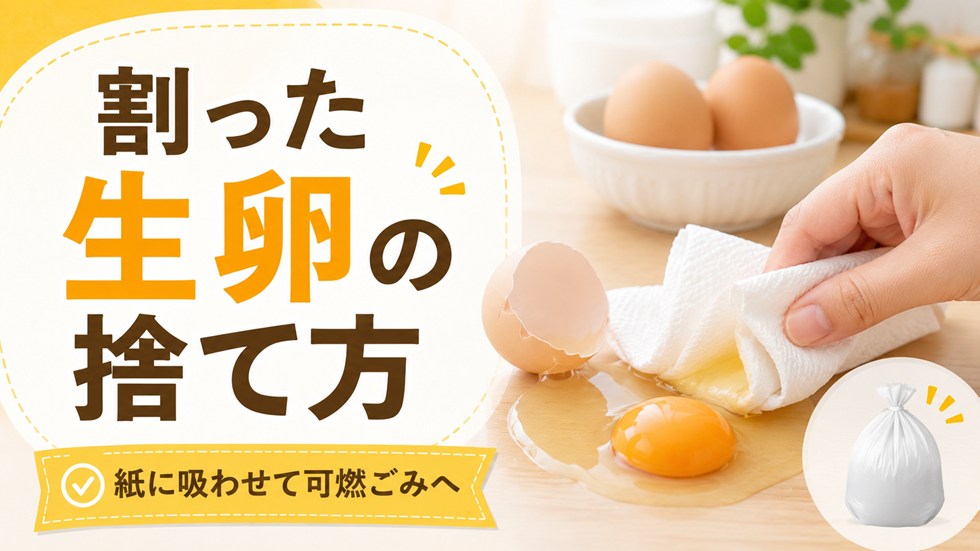 割った生卵・割れた卵の捨て方