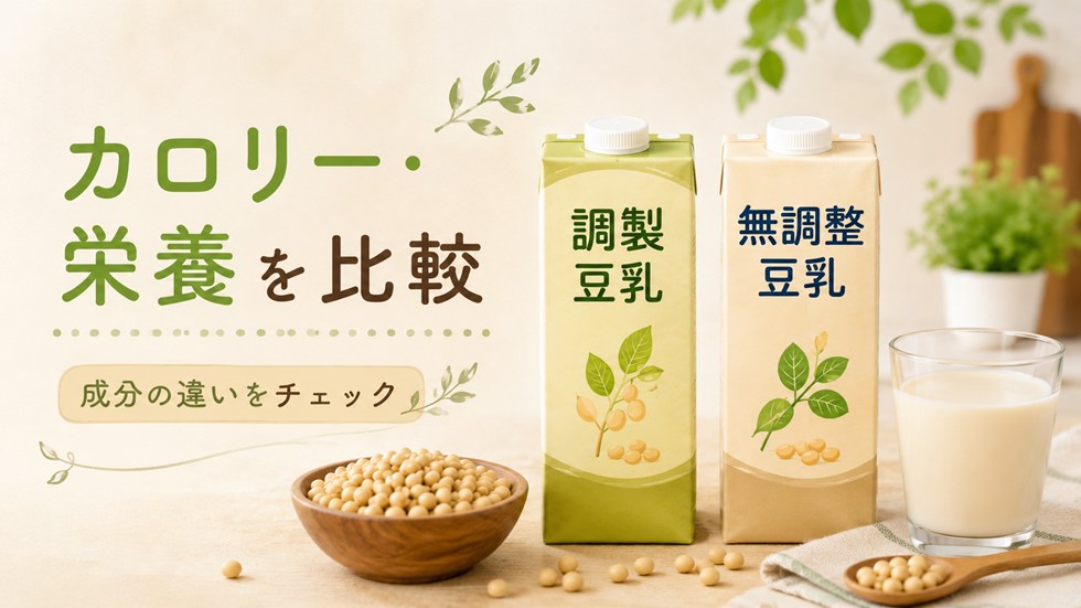 調製豆乳と無調整豆乳のカロリー・栄養を比較