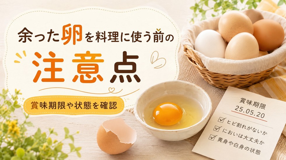 余った卵を料理に使う前の注意点