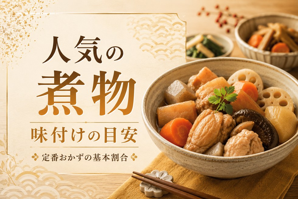 人気の煮物・味付け黄金比一覧