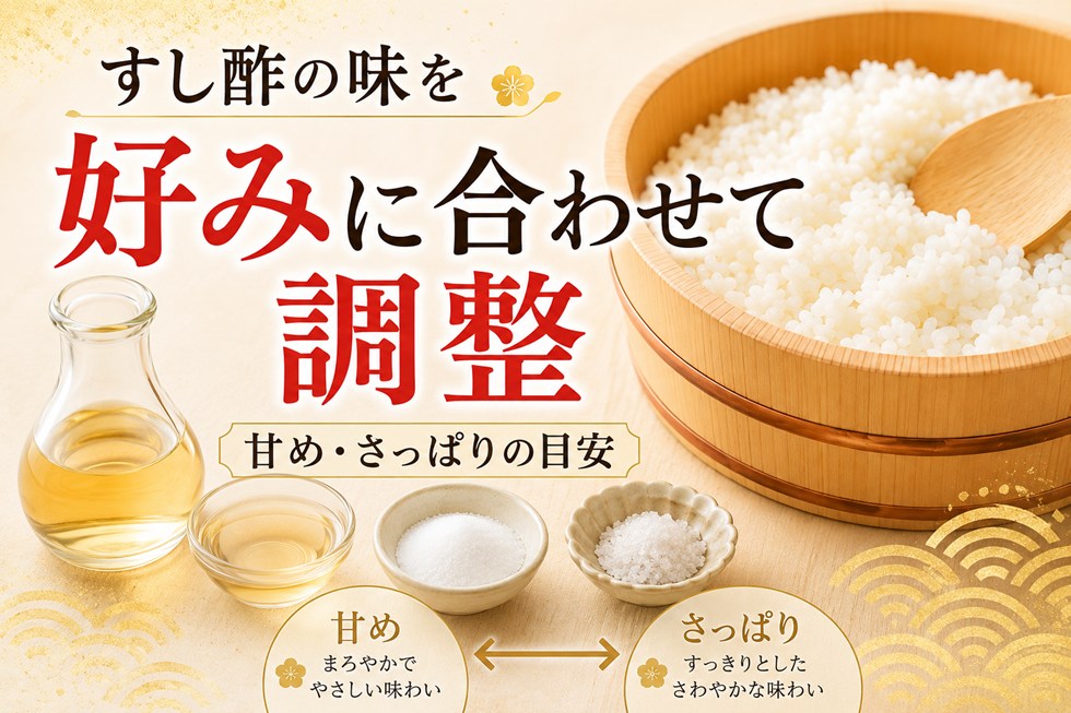 すし酢の味を好みに合わせて調整する方法