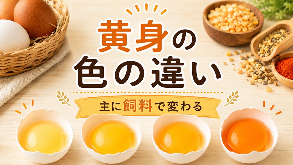 卵の黄身の色の違いは何で決まる？
